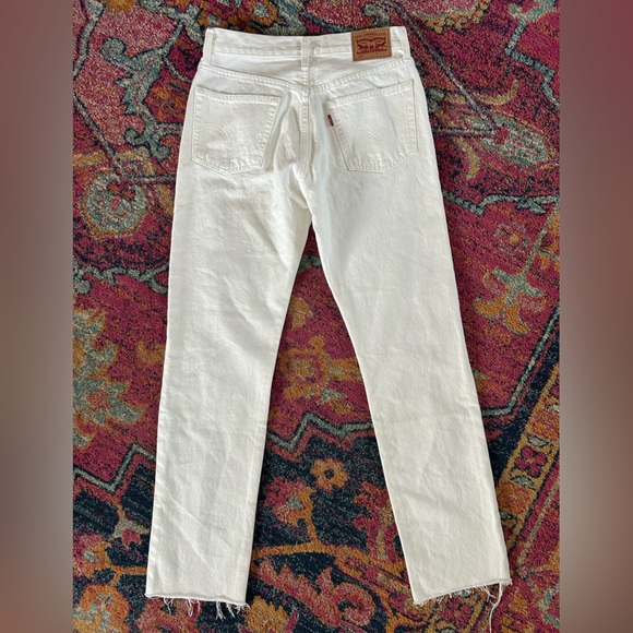 NWT Levi’s | Women’s Original White 501 Buttonfly Distressed High Rise Jeans, 26 - Picture 8 of 16